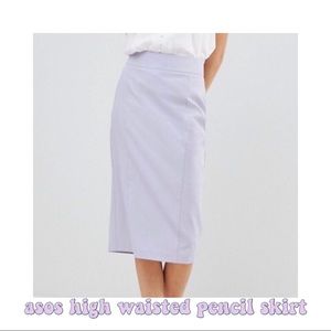 Asos High Waisted Midi Pencil Skirt